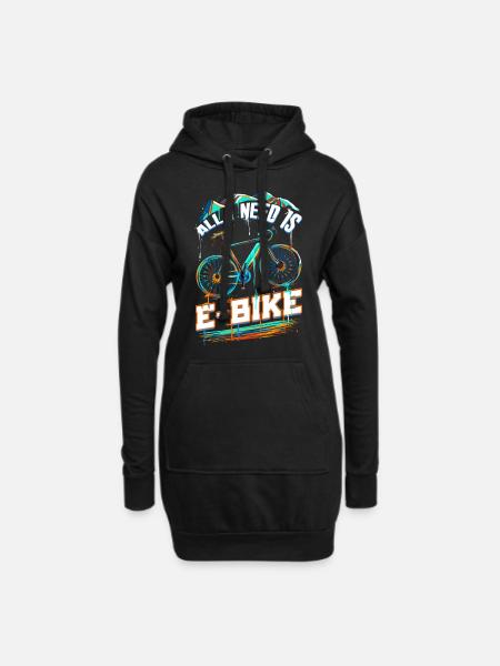 Vélo électrique vélo électrique - Sweat-shirt à capuche long Femme - noir