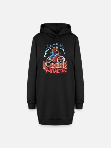 E-bike E-biker Ebike - Hoodie-Kleid - Schwarz