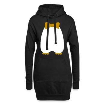 Pinguin Kostüm T-Shirt Geschenk Fasching Karneval - Hoodie-Kleid - Schwarz - Vorne