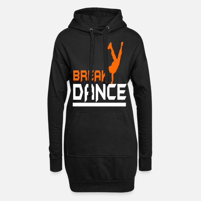 J'adore le break dance - Sweat-shirt à capuche long Femme - noir