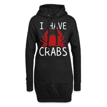 Krabbe Aquarium Krabben - Hoodie-Kleid - Schwarz - Vorne