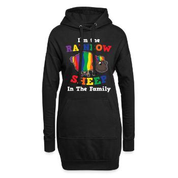LGBT Pride Queer Lesben Schwule Bisexuelle Gay Tra - Hoodie-Kleid - Schwarz - Vorne