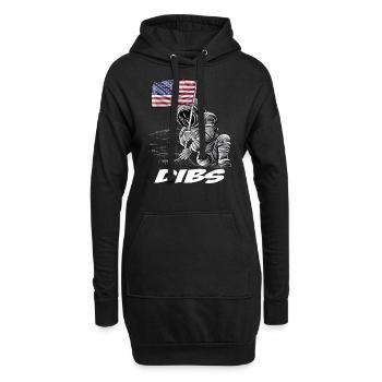 Dibs-Flagge auf Mond-Astronauten Space T-Shirt - Hoodie-Kleid - Schwarz - Vorne