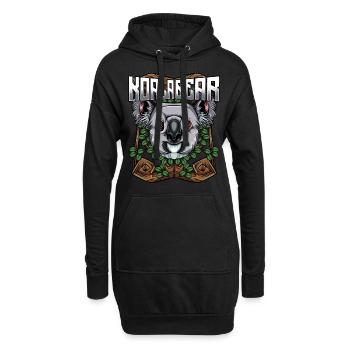 Modern Koalabären | Trendy Waldbewohner Geschenk - Hoodie-Kleid - Schwarz - Vorne