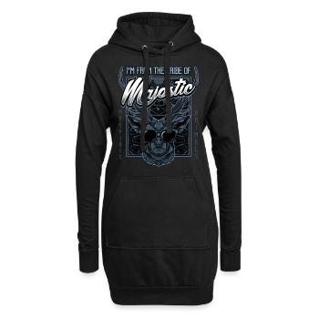 Modern Hirschkopf | Trendy Sonnenbrille Geschenk - Hoodie-Kleid - Schwarz - Vorne