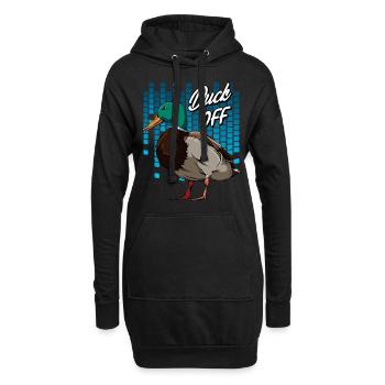 Trendy Ente Wortspiel | Duck Off Vogel Geschenk - Hoodie-Kleid - Schwarz - Vorne