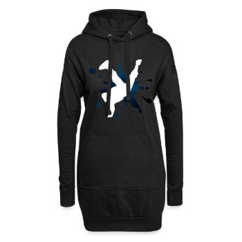 Breakdance Splash - Hoodie-Kleid - Schwarz - Vorne