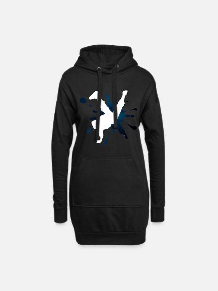 Breakdance Splash - Hoodie-Kleid - Schwarz
