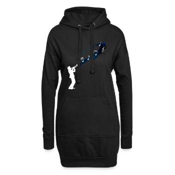Trumpeter jazz music outer space - Hoodie Dress - black - Front