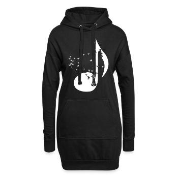 T-shirt clarinette joueur de clarinette cadeau - Sweat-shirt à capuche long Femme - noir - Devant