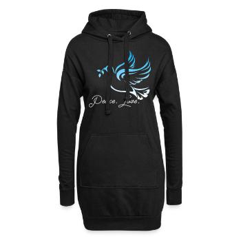 Frieden Friedenstaube Friedensstifter Geschenk - Hoodie-Kleid - Schwarz - Vorne