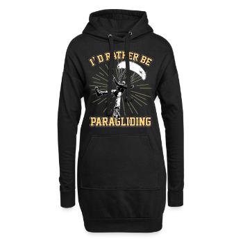 Paragleiter Gleitschirm - Hoodie-Kleid - Schwarz - Vorne