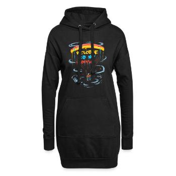 Gleitschirmfliegen Paragleiter - Hoodie-Kleid - Schwarz - Vorne