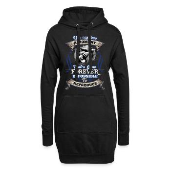 Photographe - Sweat-shirt à capuche long Femme - noir - Devant