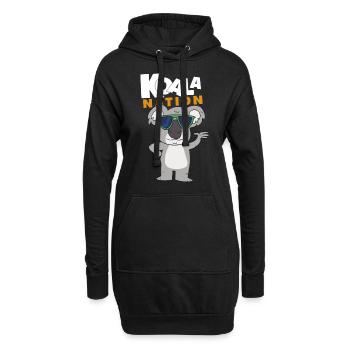 Koala - Hoodie-Kleid - Schwarz - Vorne