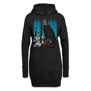 Modern Weißkopfseeadler Trendy Greifvogel Geschenk - Hoodie-Kleid - Schwarz - Vorne