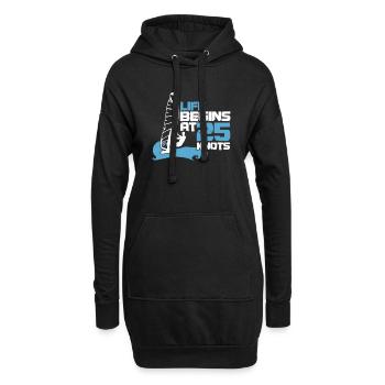 La vie commence à 25 sports nautiques de planche à voile - Sweat-shirt à capuche long Femme - noir - Devant
