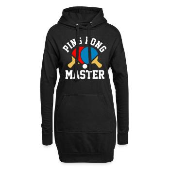 Ping Pong Tisch Tennis - Hoodie-Kleid - Schwarz - Vorne