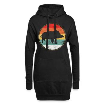 verrat - Sweat-shirt à capuche long Femme - noir - Devant
