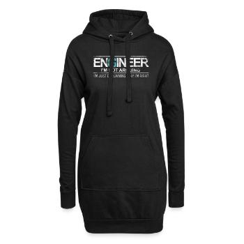 Ingenieur Ich streite nicht - Hoodie-Kleid - Schwarz - Vorne