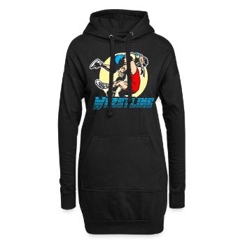 Wrestling - Hoodie-Kleid - Schwarz - Vorne