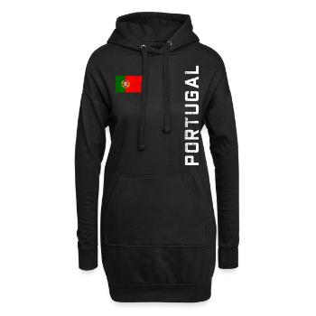 Maillots Portugal - Sweat-shirt à capuche long Femme - noir - Devant