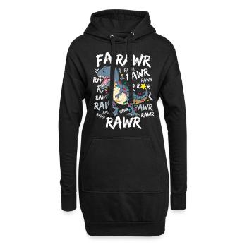 Dinosaurier-Weihnachtst-shirt Fa Rawr Jungen-Kinder - Hoodie-Kleid - Schwarz - Vorne