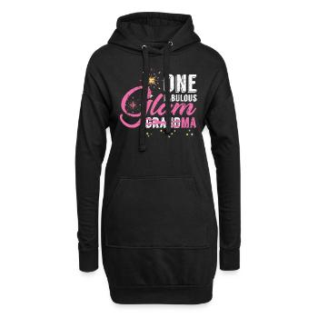 Oma Stil - Hoodie-Kleid - Schwarz - Vorne