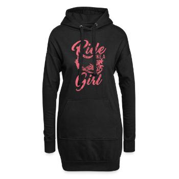 Rouler comme une fille en détresse Dirt Bike Rider - Sweat-shirt à capuche long Femme - noir - Devant