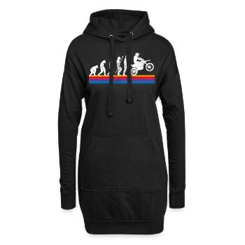 Motocross Dirtbike Evolution - Hoodie-Kleid - Schwarz - Vorne