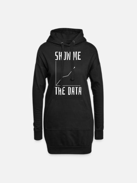 Data Science Mathematics - Hoodie Dress - black