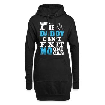 Vatertag - Hoodie-Kleid - Schwarz - Vorne