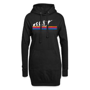 Fechten Evolution - Hoodie-Kleid - Schwarz - Vorne