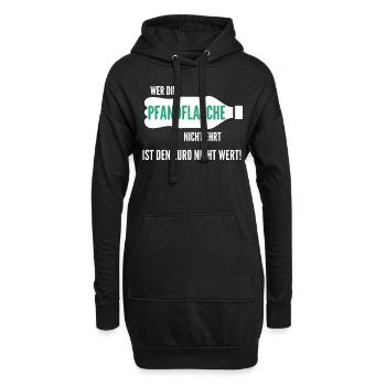 Pfandflasche Pfandsammler Flaschenpfand Pfand - Hoodie-Kleid - Schwarz - Vorne