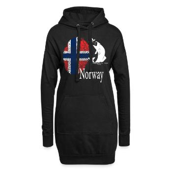 Norwegen Vintage Geschenk - Hoodie-Kleid - Schwarz - Vorne