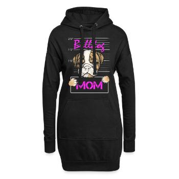 Französische Bulldogge Mutter Hunde Geschenk Hund - Hoodie-Kleid - Schwarz - Vorne