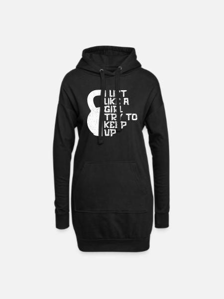 Kettlebell Kettleball Ball Dumbbell Fitness Gift - Hoodie Dress - black
