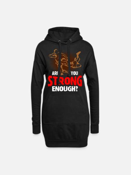Rugby - Hoodie-Kleid - Schwarz