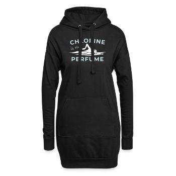 Le chlore est ma piscine de nageur de parfum - Sweat-shirt à capuche long Femme - noir - Devant