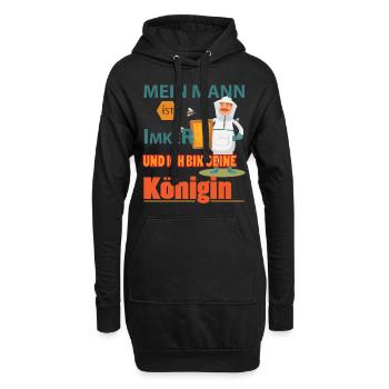 Imker Shirt • Imker Königin • Imker Geschenk - Hoodie-Kleid - Schwarz - Vorne