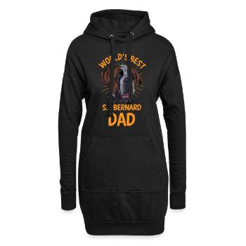 Patte de chien drôle - Sweat-shirt à capuche long Femme - noir - Devant