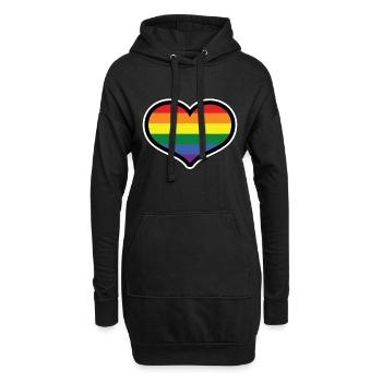 LGBT Geschenk CSD Pride Gay Geburtstag - Hoodie-Kleid - Schwarz - Vorne