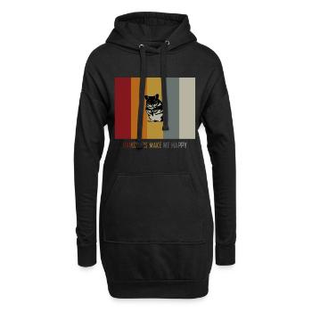 Hamster - Hoodie-Kleid - Schwarz - Vorne