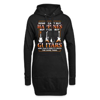Gitarre - Hoodie-Kleid - Schwarz - Vorne