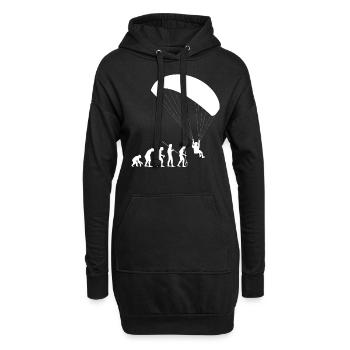 Evolution Paragliding - Hoodie-Kleid - Schwarz - Vorne