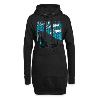 morse - Sweat-shirt à capuche long Femme - noir - Devant