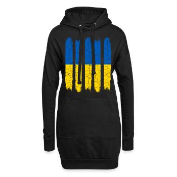Ukraine - Hoodie-Kleid - Schwarz - Vorne