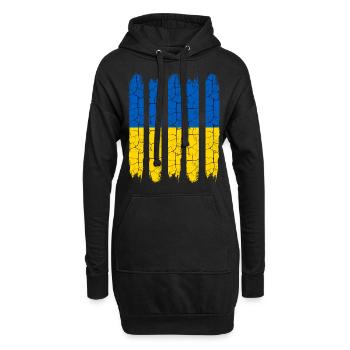Trendy Ukraine Nationalfarben Modern Land Geschenk - Hoodie-Kleid - Schwarz - Vorne