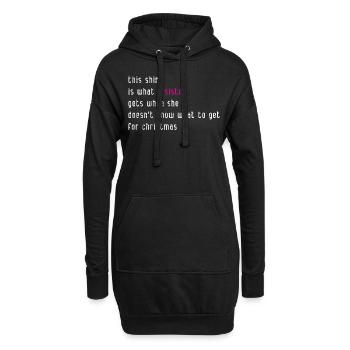 Schwester Weihnachtsgeschenk - Hoodie-Kleid - Schwarz - Vorne