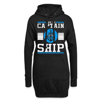 Ancre de capitaine marin marin cadeau volant - Sweat-shirt à capuche long Femme - noir - Devant